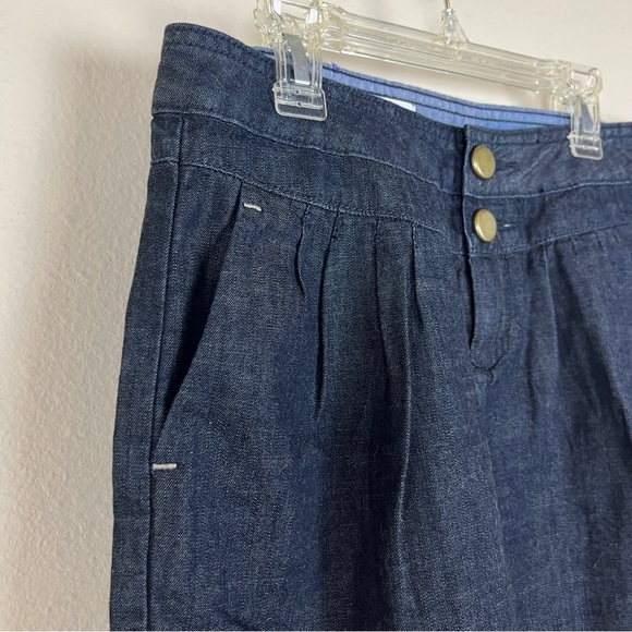 GAP 1969 Dark Denim Mini Skirt (25/0) Pockets Classic Button Preppy Straight - Picture 7 of 7